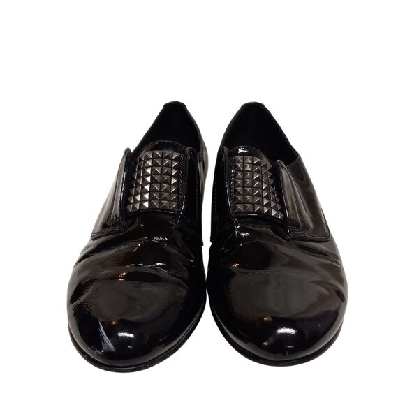 Sam Edelman Size 8 M Womens Kennedy Black Patent Leather Studded Slip On Loafers - Picture 7 of 13